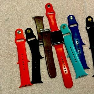 Apple Watch with multiple bands in good condition. I upgraded looking to sell